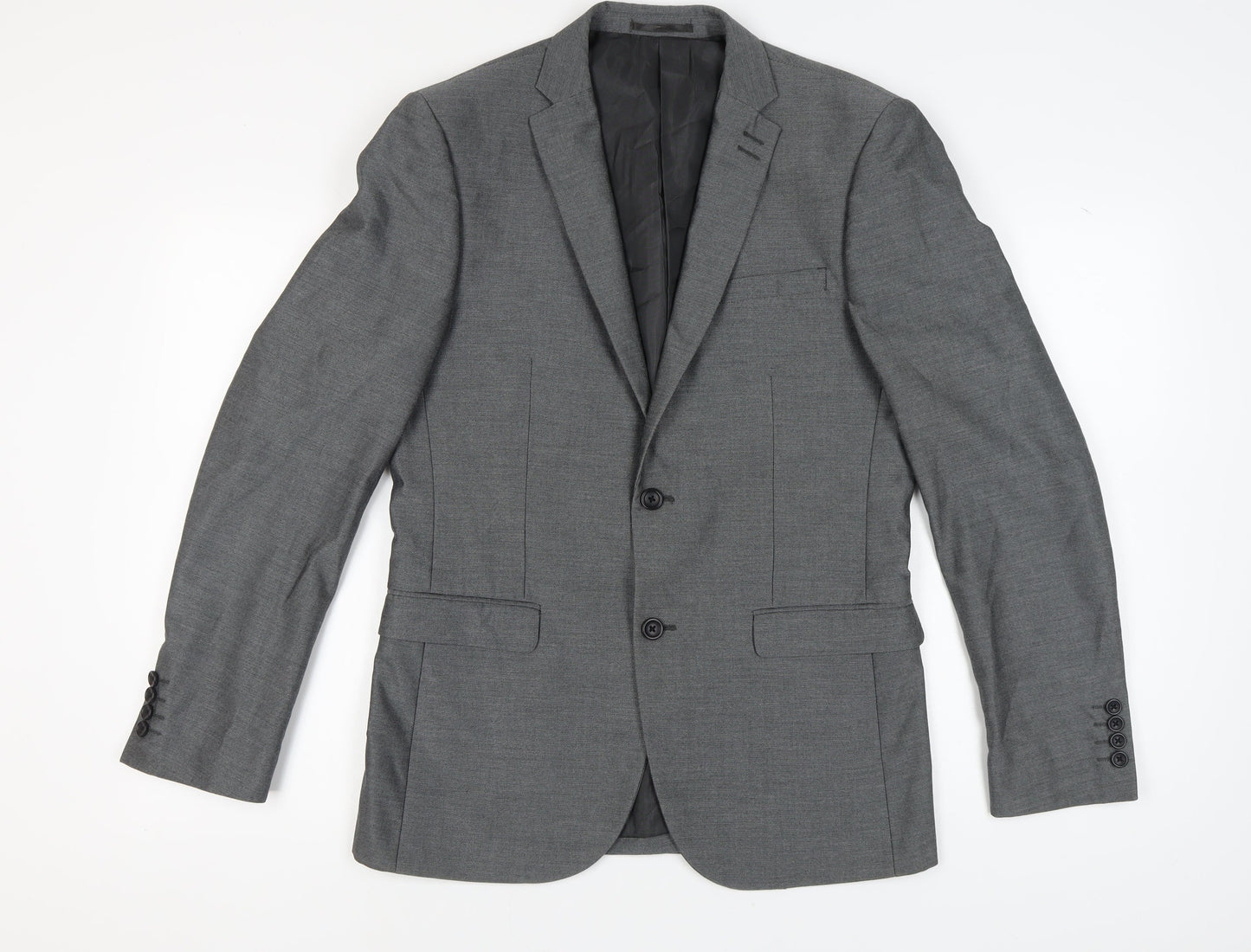 Next Men's Grey Blazer 40 Long Jacket