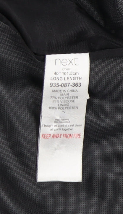 Next Men's Grey Blazer 40 Long Jacket