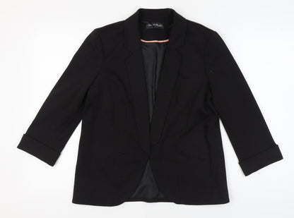 Additional front view of Miss Selfridge Women's Black Blazer, size 14