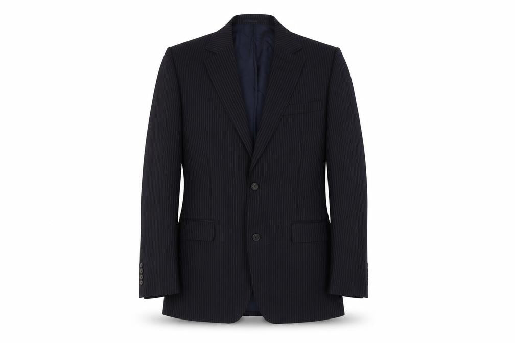 Jaeger Men's Blue Striped Suit Jacket 38R