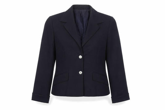 Laura Ashley Women's Blue Wool Suit Jacket Size 14