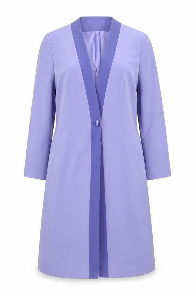 Jacques Vert Women's Purple Long Coat Size 10