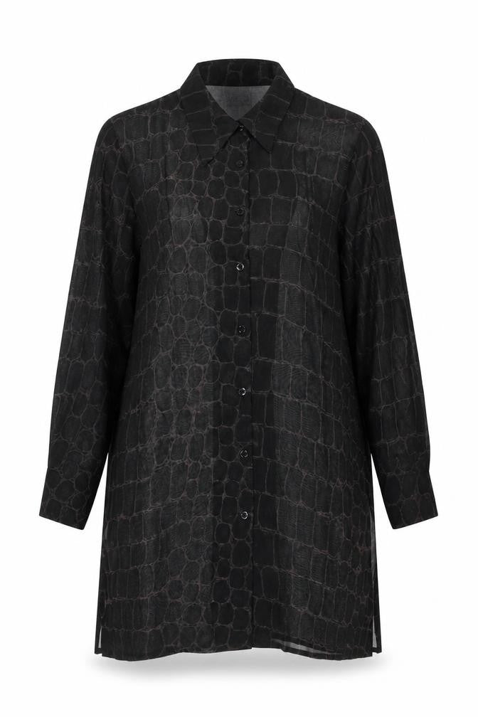 Jasper Conran Women's Black Button-Up Shirt S
