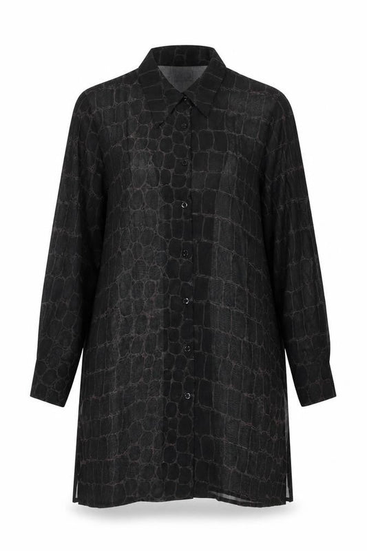 Jasper Conran Women's Black Button-Up Shirt S