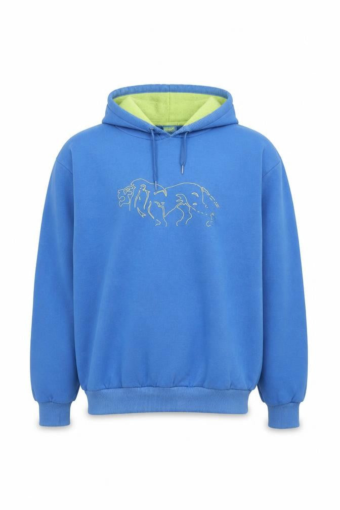 Lonsdale Men's Blue XL Pullover Hoodie with Logo