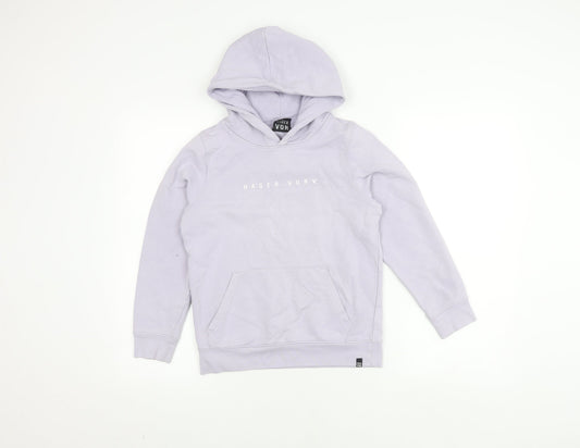 HAGER VOR Girls Purple Pullover Hoodie Cotton Blend