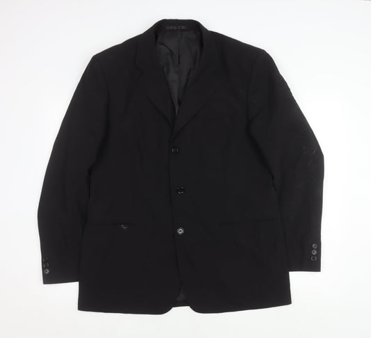Lincroft Men's Black Wool Blazer, Size 40R, Formal Wear