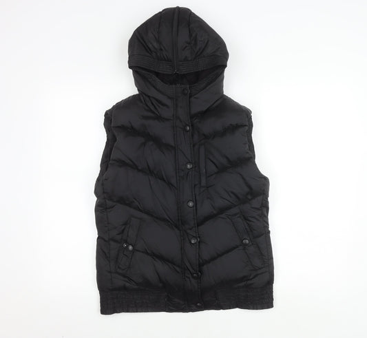 H&M Men's Black Puffer Jacket S - Hooded, Padded