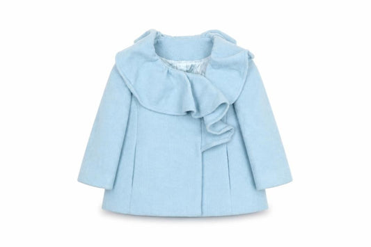 Nicholas & Bears Wool Blue Toddler Coat, 18 Months