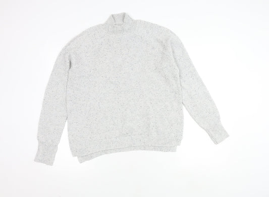 Artisan NY Women's Grey Mock Neck Jumper, Size L