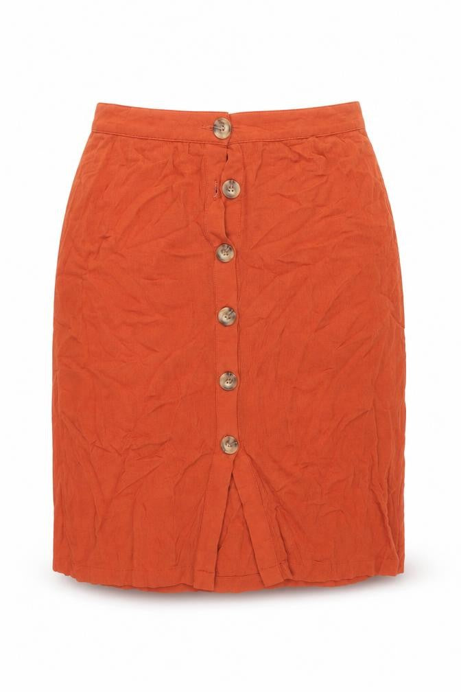 Pink Martini Women's Orange Rayon Skirt, Size M
