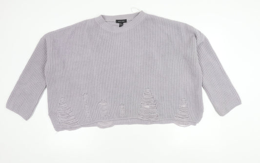 New Look Women’s Grey Knit XS Pullover Jumper