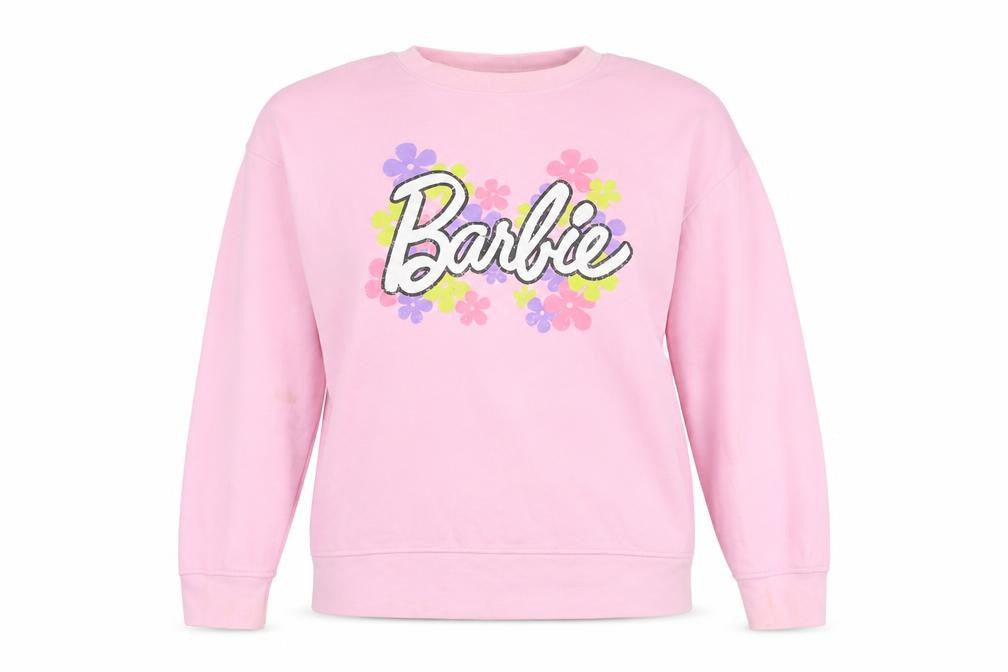 Barbie Women's Pink Pullover Sweatshirt Size 12