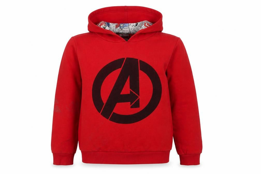 Marvel Avengers Boys Hoodie Red Pullover 13 Years Graphic