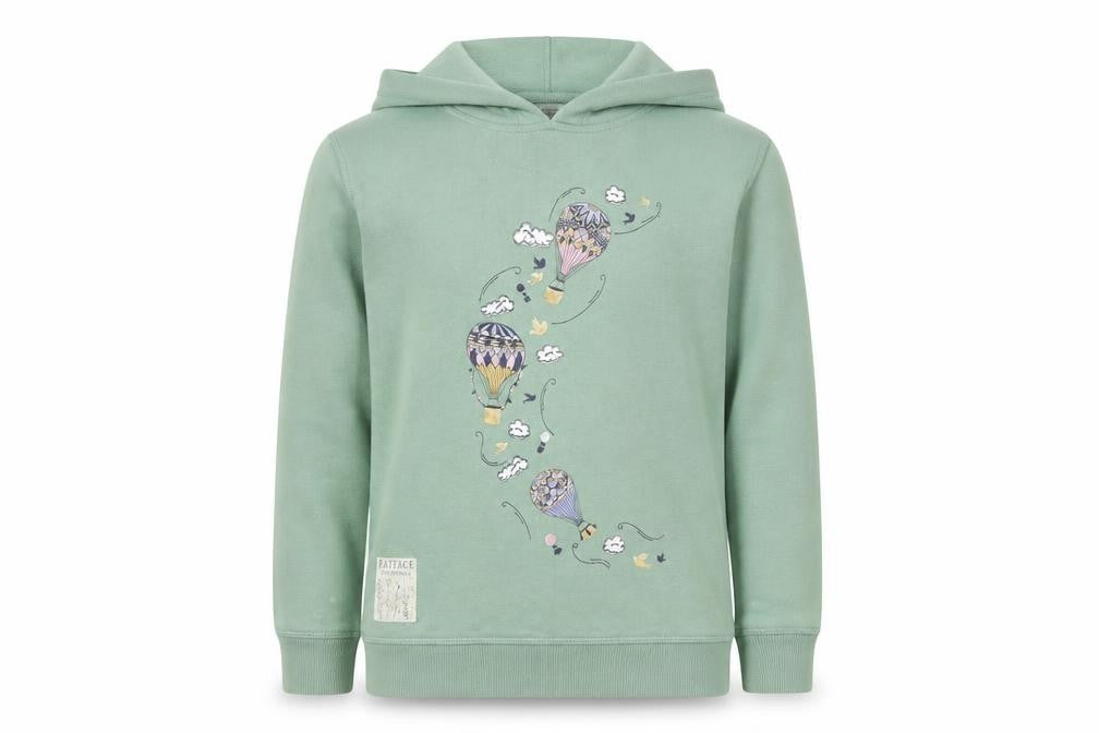 FatFace Girls Green Hooded Jacket, 12-13 Years, Relaxed Fit
