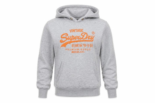 Superdry Grey Hoodie S Unisex Adults Pullover Fleece