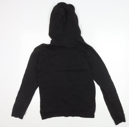 Back view of Calvin Klein girls’ black pullover hoodie, size 16
