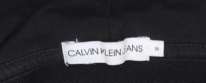 Additional view of Calvin Klein girls’ black pullover hoodie, size 16