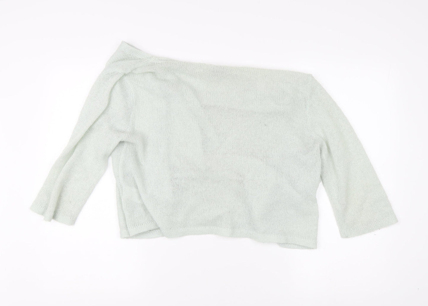 H&M Women's Ivory Pullover Knit Wrap Over Jumper Size L