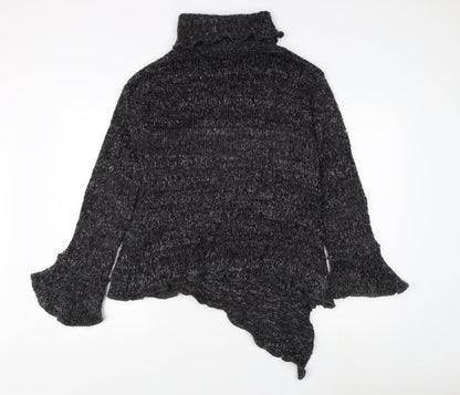 QED London Grey Roll Neck Pullover Women's M Jumper