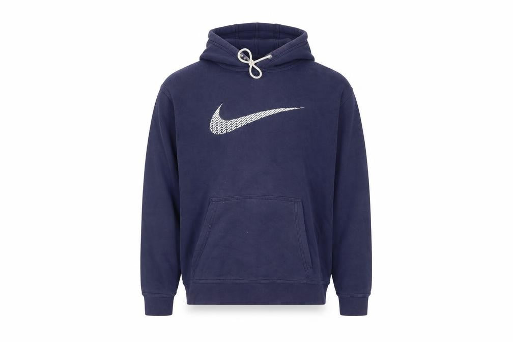Nike Men's Blue Pullover Hoodie L with Logo