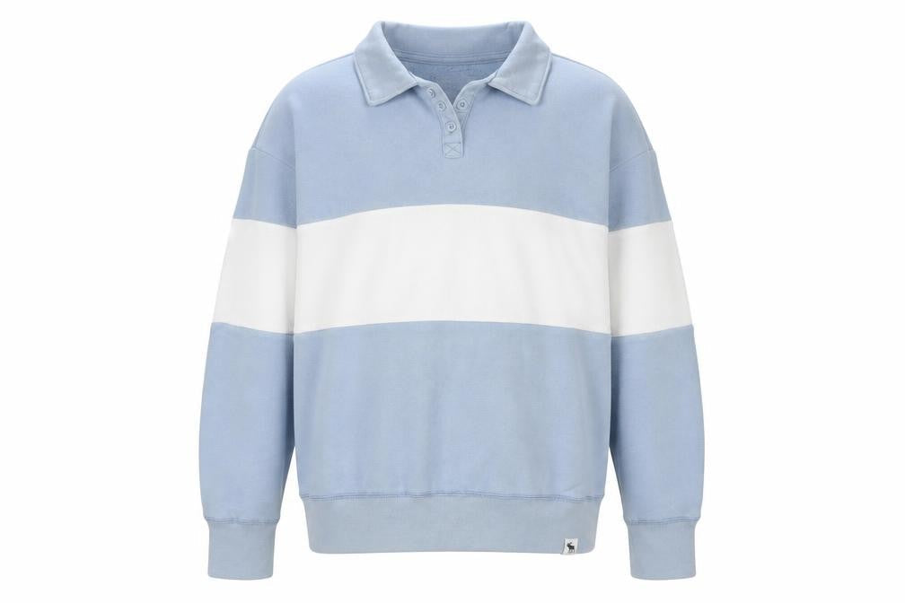 Abercrombie & Fitch Kids Boys Blue & White Sweatshirt, Size 13-14