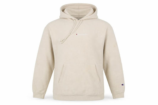 Champion Men's Beige Pullover Hoodie Medium