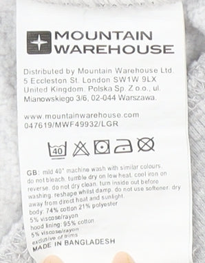 Mountain Warehouse Women's Grey Hoodie, UK 12, Graphic Print