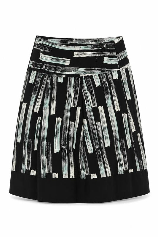 Reiss Women's Black Geometric Print Skirt