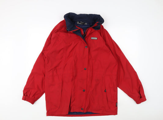 Regatta Women's Red Hooded Waterproof Jacket Size 12