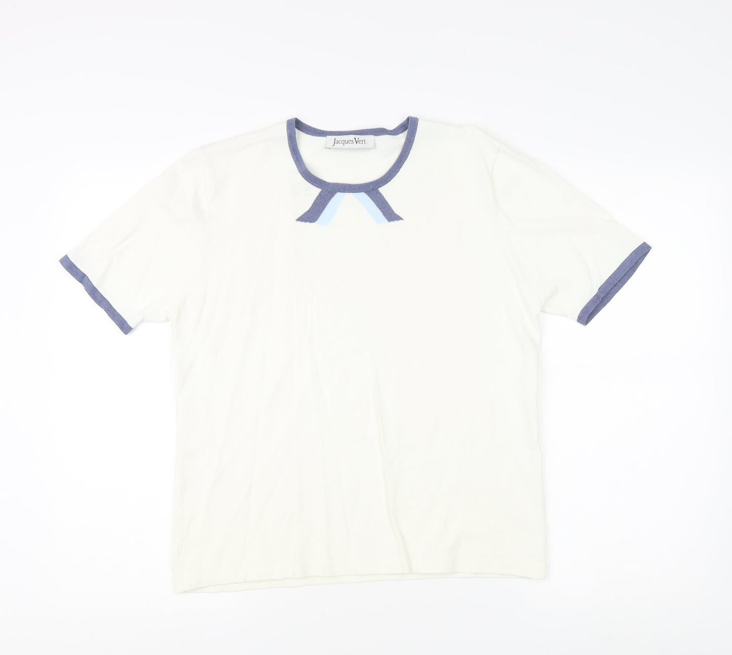 Jacques Vert Women's Ivory Ringer T-Shirt, M, Casual
