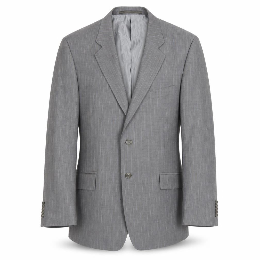 Linea Men's Grey Striped Blazer, Size 42R
