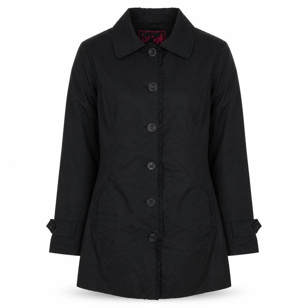 RJR.John Rocha Women's Black Trench Coat Size 10