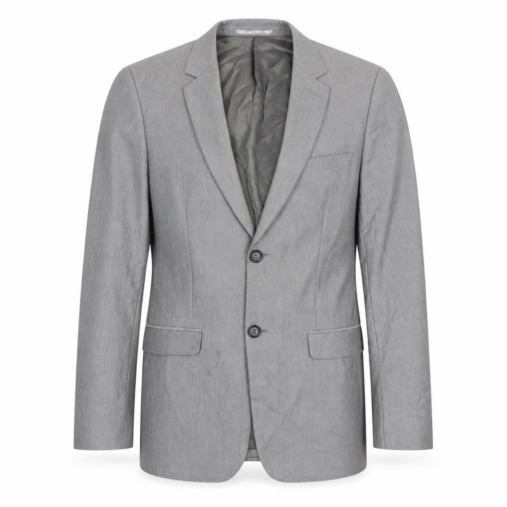 Topman Men's Grey Blazer, Size 36, Single-Breasted