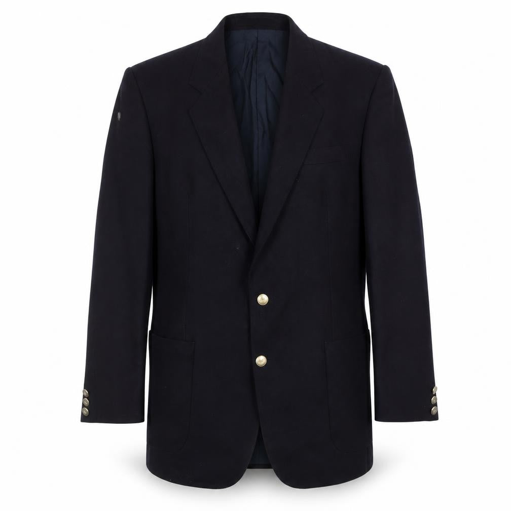 The Label Men's Blue Wool Blazer 44L Single-Breasted