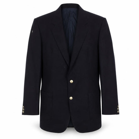 The Label Men's Blue Wool Blazer 44L Single-Breasted