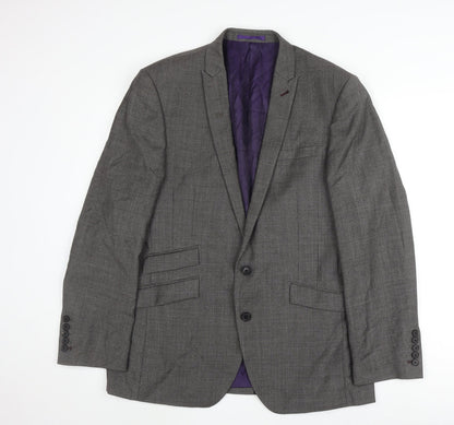 Next Men's Grey Wool Blazer Jacket 40R