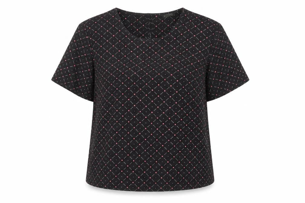 Debenhams Women's Black Geometric Blouse Size 14