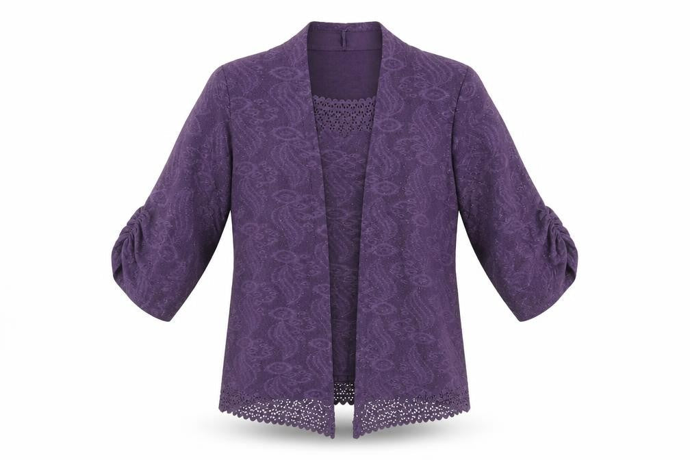 Anna Rose Women's Purple Tunic Blouse, Size S