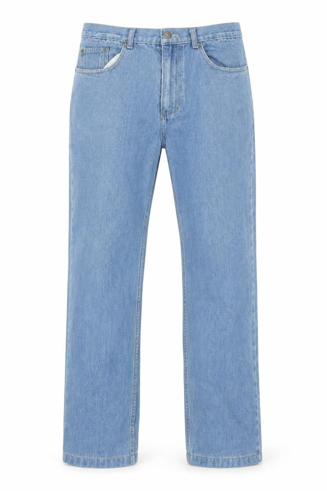 Vintage Jeans Men's Straight Blue Denim Size 38