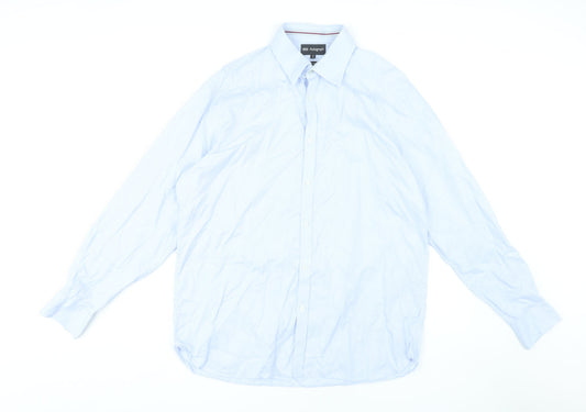 Marks and Spencer Men's Blue Cotton Dress Shirt, Size 43
