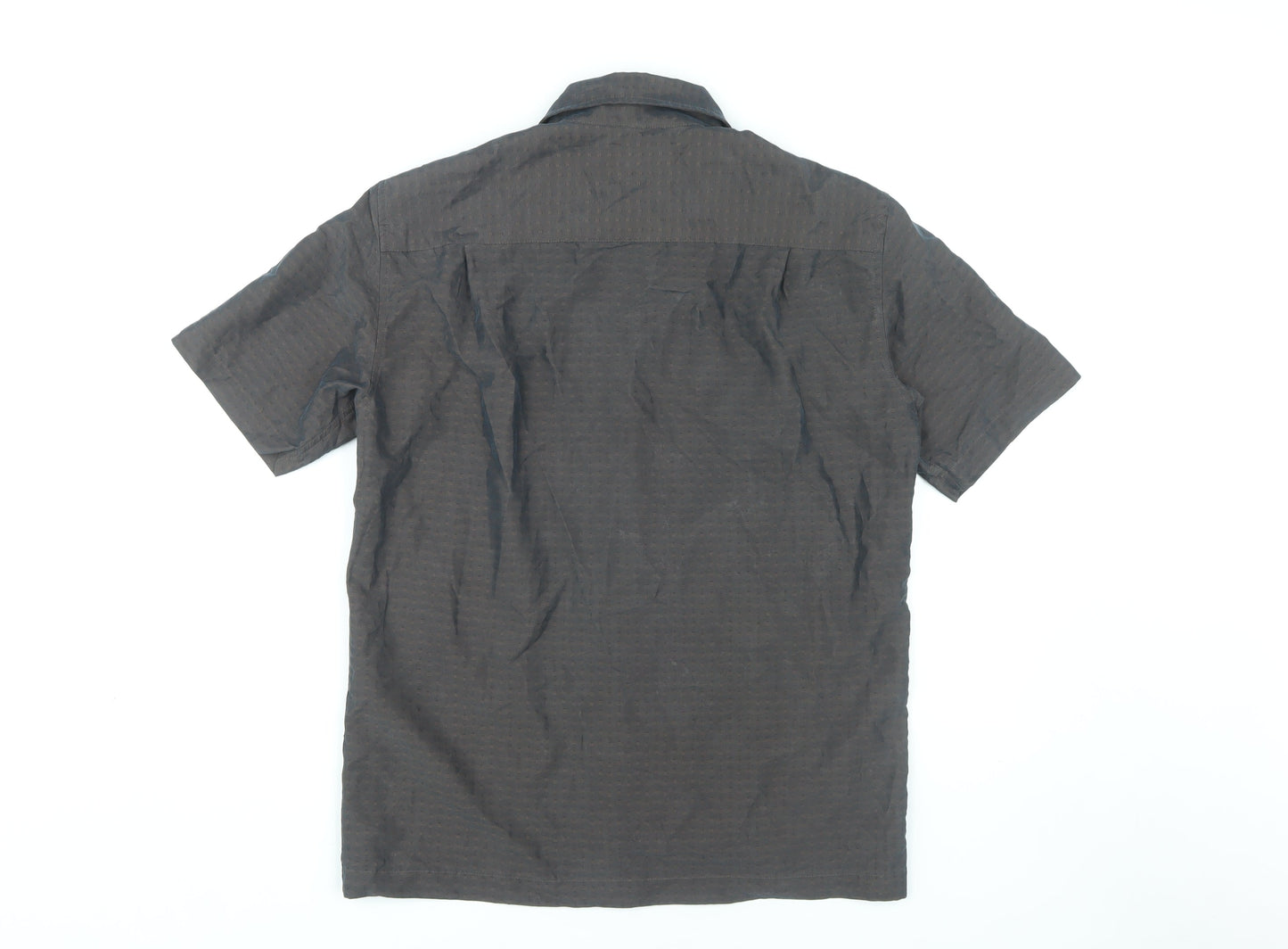 Marks and Spencer Men's Brown Short Sleeve Shirt, Size S