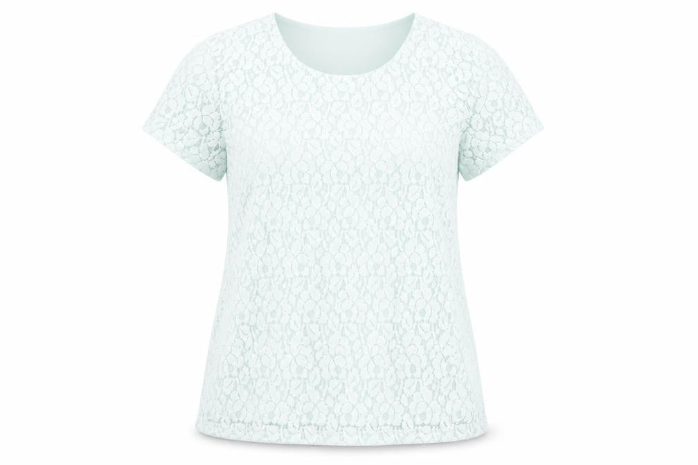 Monsoon Women's White Lace T-Shirt Size 14 Casual