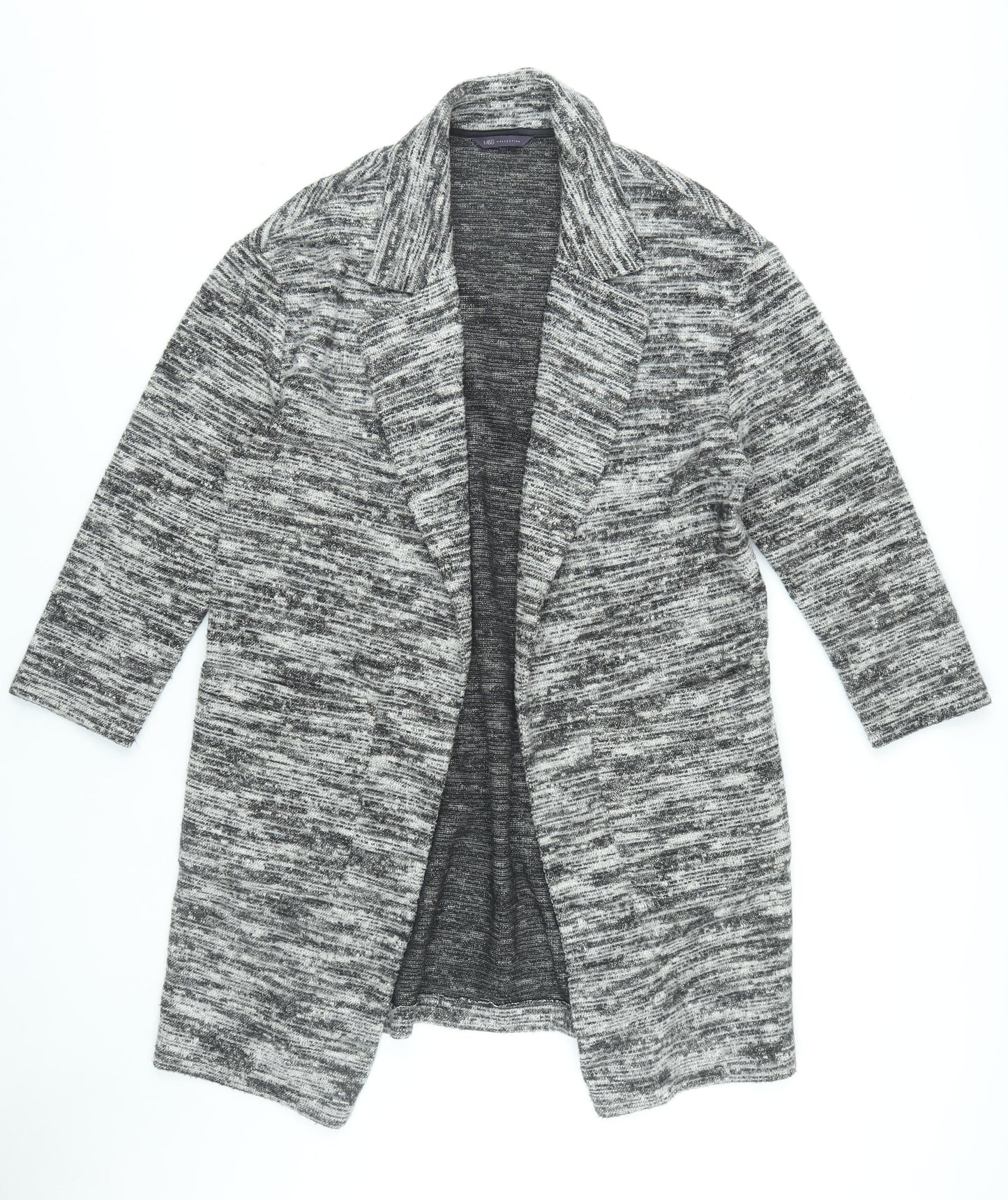 Marks and Spencer Grey Women's Mid-Length Open Cardigan