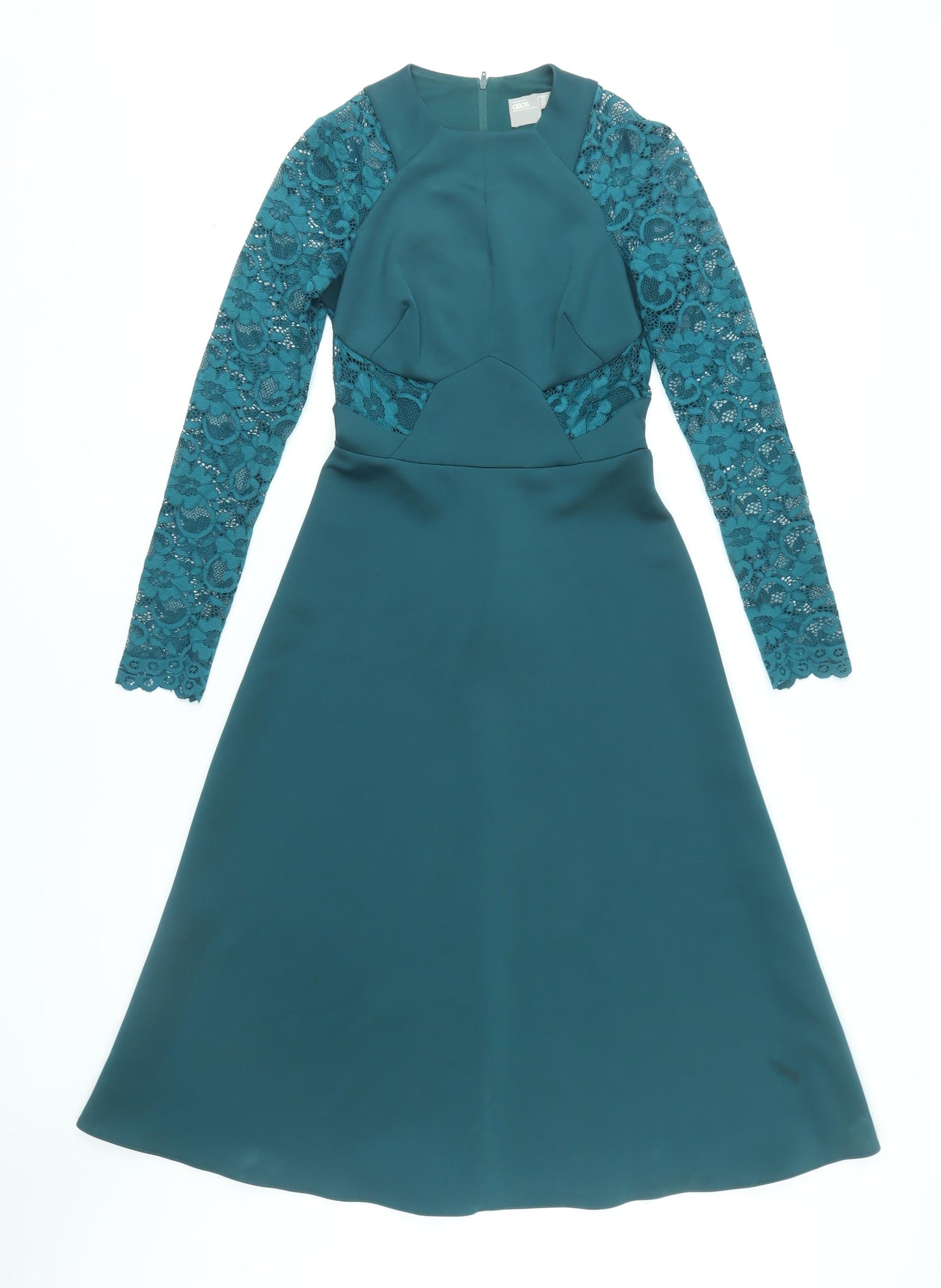 ASOS Women Green A-Line Dress Size 6