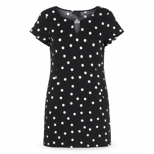 Wallis Black Polka Dot Shift Dress Women S