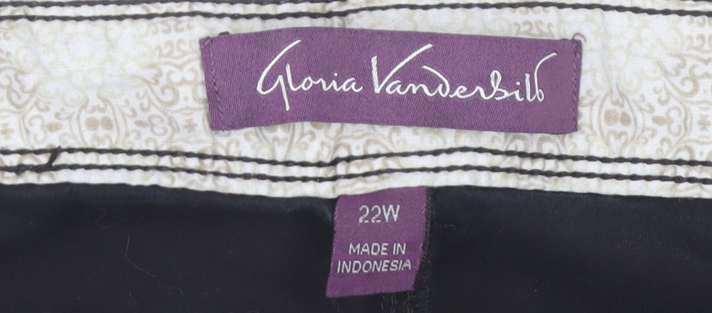 Gloria Vanderbilt Women's Plus Size Black Cargo Shorts