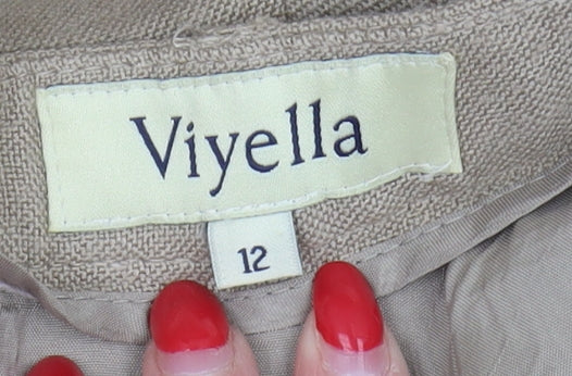 Viyella Women's Beige Straight Trousers Size 12