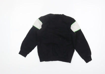 Back view of XBOX boys’ black pullover sweatshirt 8 years crew neck