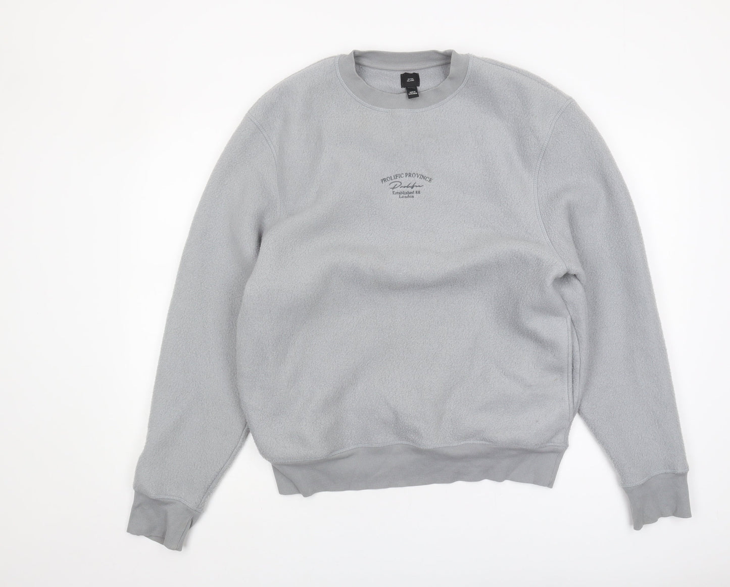 River Island Men's Grey Logo Sweatshirt - Size S